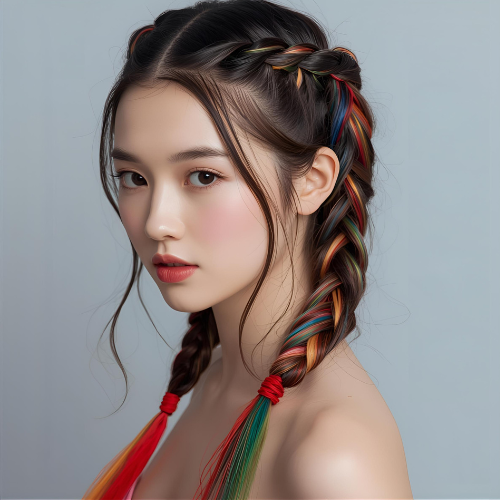 بافت مو با مو اضافه فانتزی