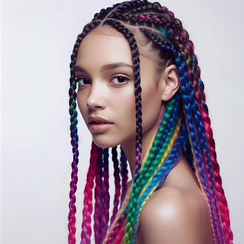 بافت مو رنگارنگ و خاص