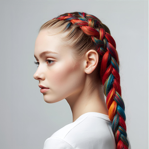 بافت مو روسی با مو اضافه فانتزی