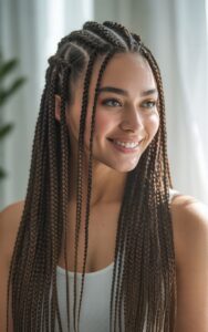 بافت مو آبشاری برای مهمانی